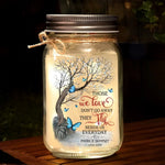 Custom Name Memorial Butterfly Decor - Personalized Mason Jar Light