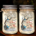 Custom Name Memorial Butterfly Decor - Personalized Mason Jar Light