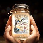 Custom Name Memorial Butterfly Decor - Personalized Mason Jar Light