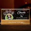 Custom Photo Your Light Will Always Shine In My Heart - Memorial Personalized Custom Acrylic Letters 3D LED Night Light - Sympathy Gift For Pet Owners, Pet Lovers