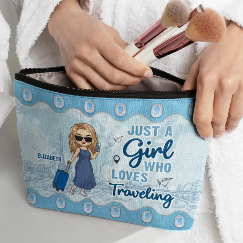 Custom Name Travel Gifts for Women - Personalized Cosmetic Bag