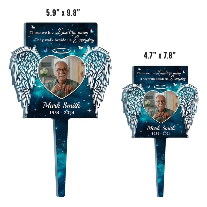 Custom Photo Memorial Angel Tribute - Personalized Acrylic Stake