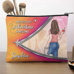 Custom Name Travel Adventure Gifts for Women - Personalized Cosmetic Bag