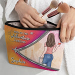 Custom Name Travel Adventure Gifts for Women - Personalized Cosmetic Bag