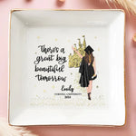 Custom Name College Graduation Gifts for Her - Personalized Jewelry Dish