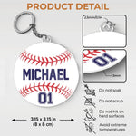 Custom Name Baseball Gifts for Players - Personalized Acrylic Keychain