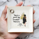 Custom Name College Graduation Gifts for Her - Personalized Jewelry Dish
