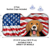 God Bless America - Dog & Cat Personalized Custom Auto Windshield Sunshade, Car Window Protector - 4th of July, Gift For Pet Owners, Pet Lovers