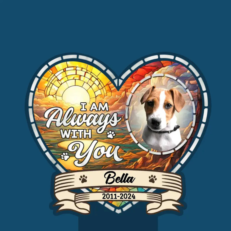 Custom Pet Photo Memorial Gifts for Dog Lovers - Personalized Garden Solar Light