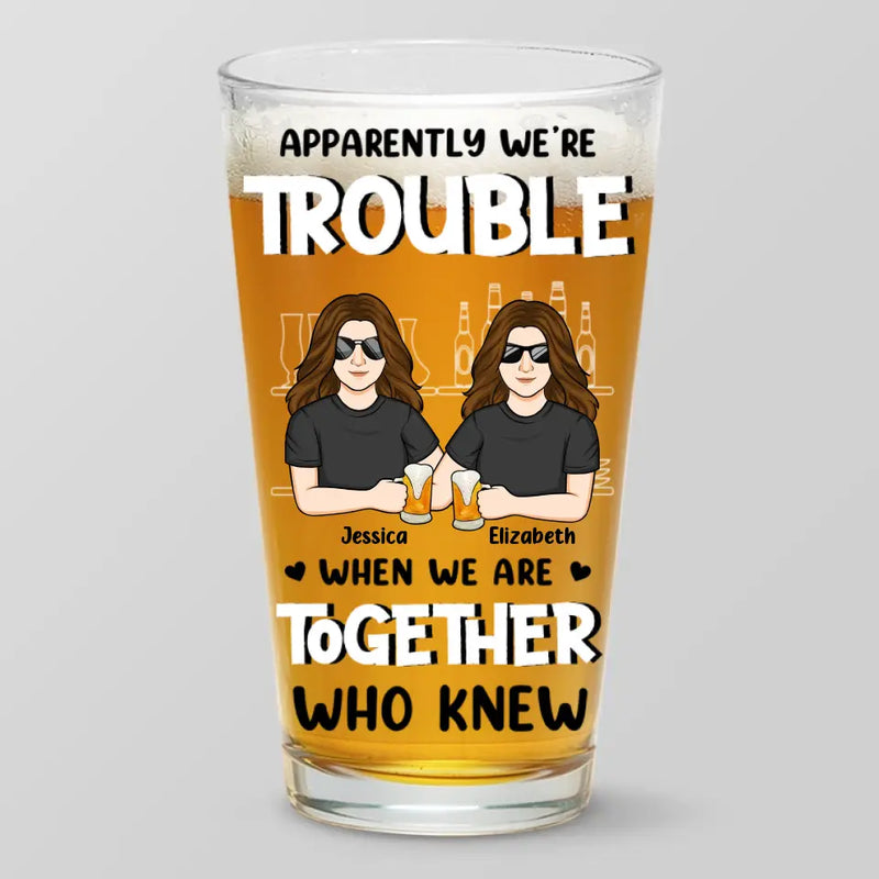 Custom Name Funny Best Friend Gifts - Personalized Beer Glass