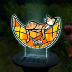 Custom Cat Memorial Gifts - Personalized Garden Solar Light