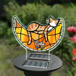Custom Cat Memorial Gifts - Personalized Garden Solar Light