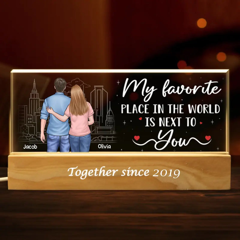 Custom Name Romantic Couple Gifts - Personalized Acrylic Letters Night Light