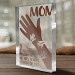 Custom Name Mom Handprint Gifts - Personalized Shaped Acrylic Plaque