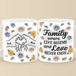 Custom Name Family Gifts for Mom and Dad - Personalized Mugs