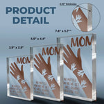 Custom Name Mom Handprint Gifts - Personalized Shaped Acrylic Plaque