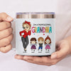 I'm Not Retired, I'm A Professional Grandma - Family Personalized Custom 14oz Stainless Steel Tumbler With Handle - Gift For Mom, Grandma