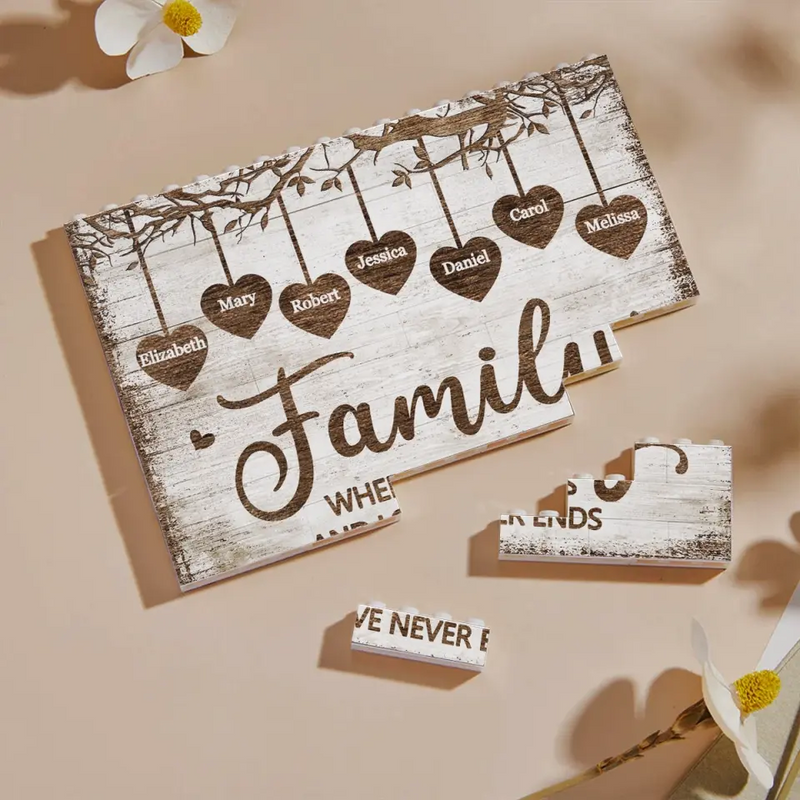 Custom Name Family Gifts - Personalized Building Brick Blocks
