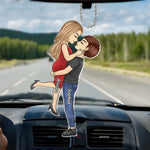Custom Name Lesbian Couple Gifts - Personalized Car Ornament