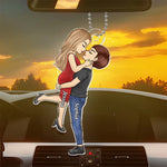 Custom Name Lesbian Couple Gifts - Personalized Car Ornament