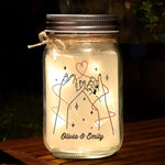 Custom Name Best Friend Gifts - Personalized Mason Jar Light