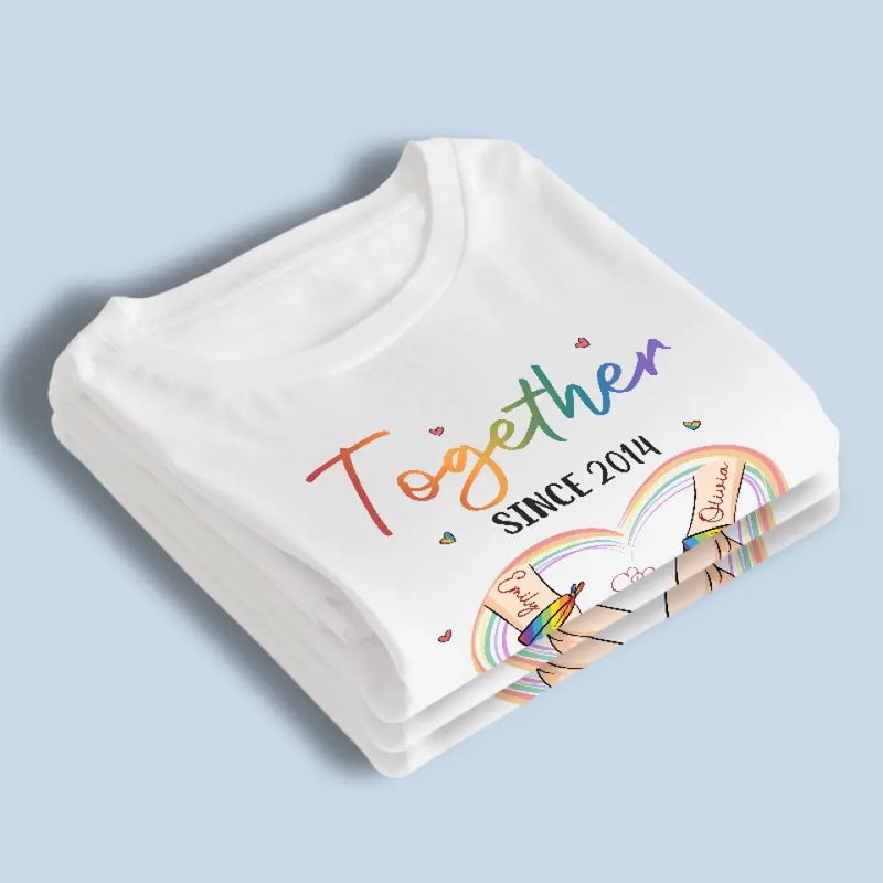 Custom Name Together Since Anniversary Gifts for Couples - Personalized Apparel