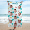 Custom Photo Let's Have An Unforgettable Summer - Family Personalized Custom Beach Towel - Summer Vacation Gift For Family Members