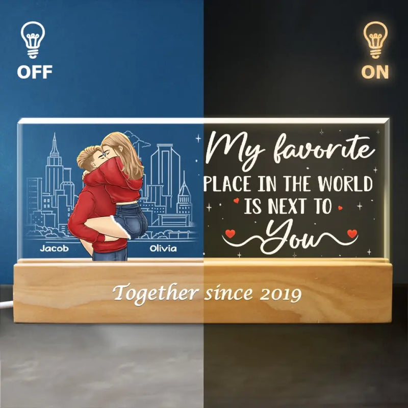 The Best Things In Life Are Better With You - Couple Personalized Custom Acrylic Letters 3D LED Night Light - Gift For Husband Wife, Anniversary