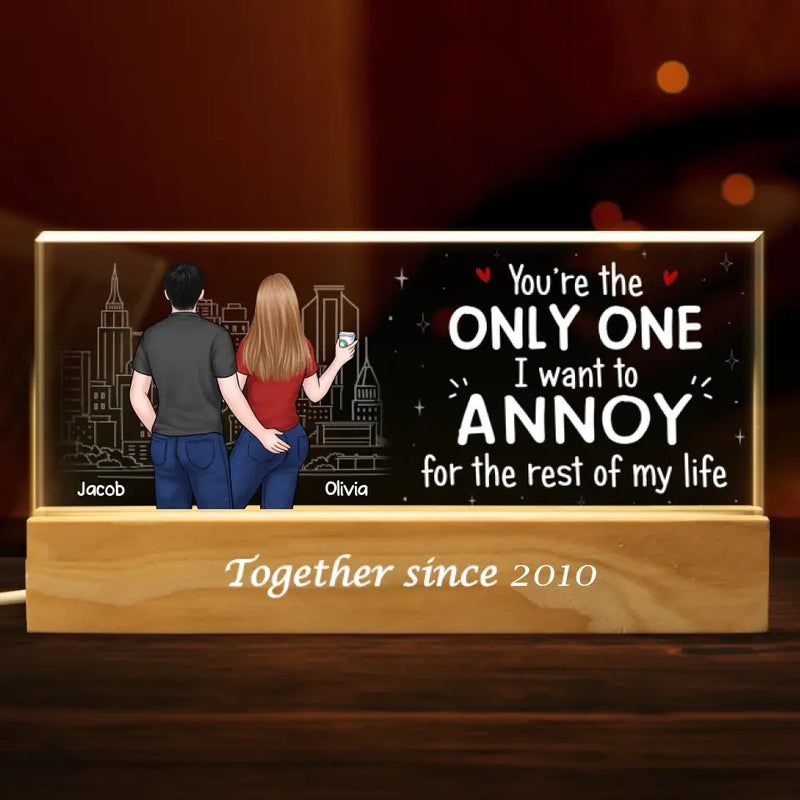 Custom Couple Name Anniversary Gifts - Personalized Acrylic Letters Night Light