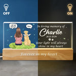 Custom Name Pet Memorial Gifts for Dog Lovers - Personalized Acrylic Letters Night Light