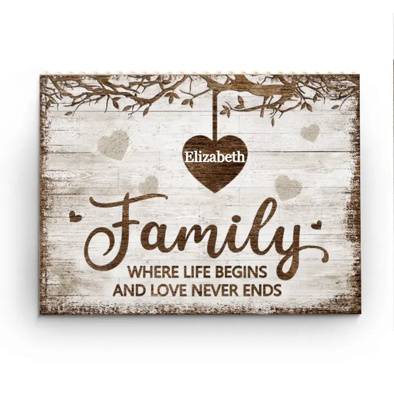 Custom Name Family Gifts - Personalized Building Brick Blocks