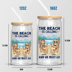 Custom Name Beach Besties Gifts for Women - Personalized Glass Cup