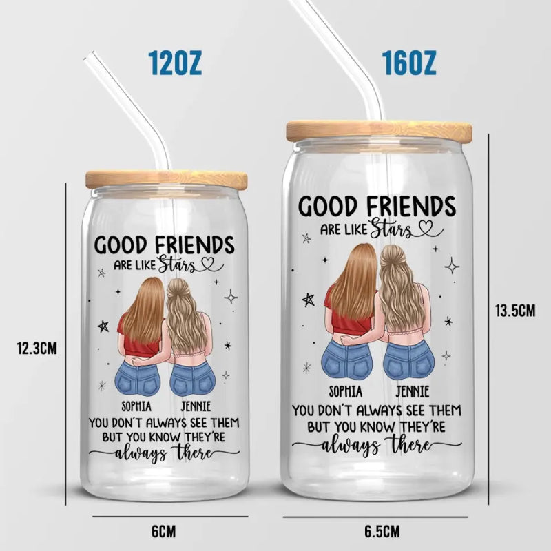 Custom Name Best Friend Gifts for Women - Personalized Glass Cup