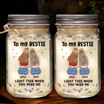 Custom Best Friend Miss You Gifts - Personalized Mason Jar Light