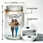 Custom Name Sister Bestie Gifts for Women - Personalized Mason Jar Light
