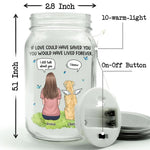 Custom Name Pet Memorial Gifts - Personalized Mason Jar Light