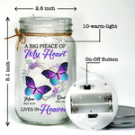 Custom Memorial Butterfly Remembrance Gift - Personalized Mason Jar Light