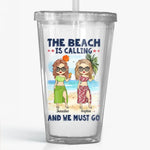 Custom Name Beach Gifts for Women - Personalized Clear Tumbler