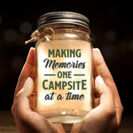 Custom Name Camping Family Gifts - Personalized Mason Jar Light