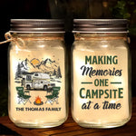 Custom Name Camping Family Gifts - Personalized Mason Jar Light