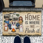 Custom Name RV Camping Gifts for Dog Lovers - Personalized Doormat