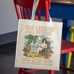 Custom Name Retirement Beach Gifts for Women - Personalized Tote Bag
