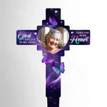 Custom Photo Memorial Cross Garden Decor - Personalized Acrylic Stake