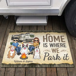 Custom Name RV Camping Gifts for Dog Lovers - Personalized Doormat