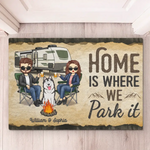 Custom Name RV Camping Gifts for Dog Lovers - Personalized Doormat