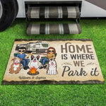 Custom Name RV Camping Gifts for Dog Lovers - Personalized Doormat