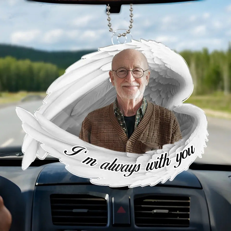 Custom Photo Memorial Angel Car Gifts - Personalized Car Ornament