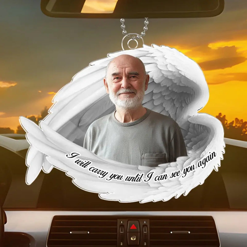 Custom Photo Memorial Angel Car Gifts - Personalized Car Ornament