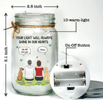 Custom Name Memorial Gifts for Family - Personalized Mason Jar Light