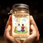 Custom Name Memorial Gifts for Family - Personalized Mason Jar Light